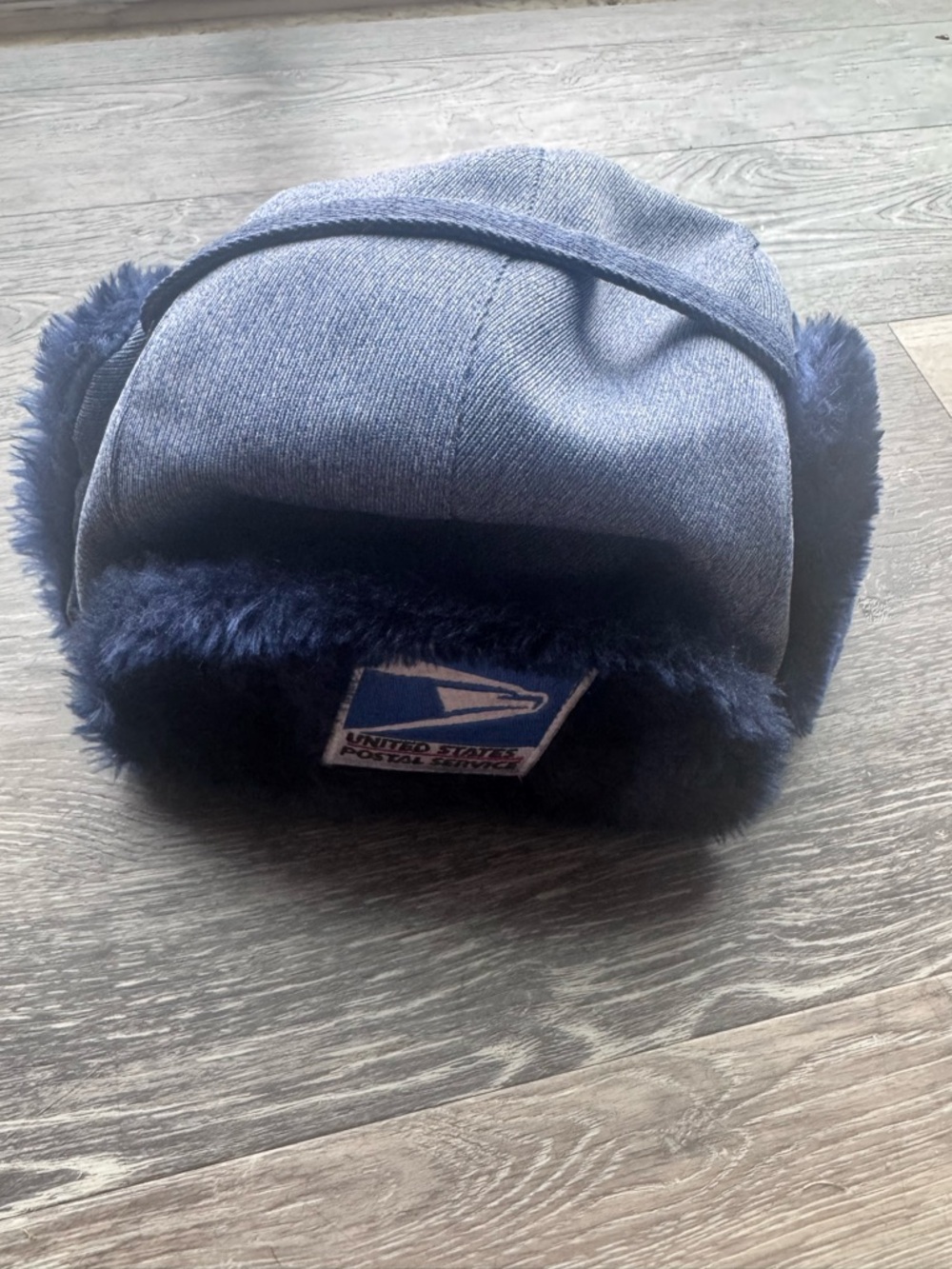 United States Postal Service Navy Faux Fur Ear Warmer Hat